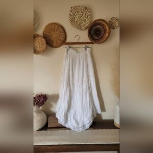 American Eagle White Midi Skirt